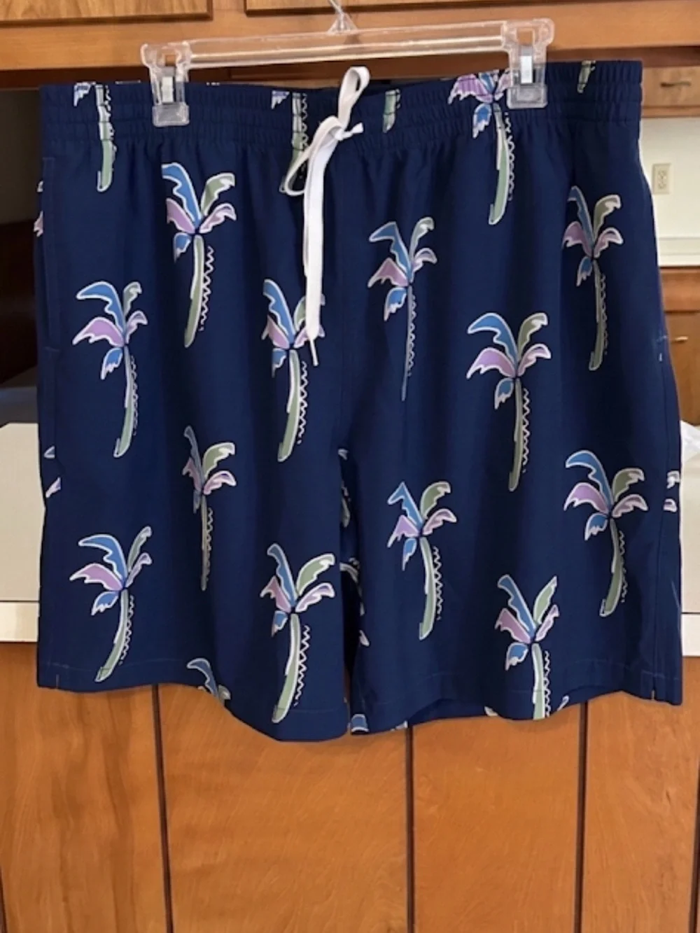Chubbies Men’s Navy Palm Tree Swim Trunks – Tropical Print Compression XXL FF
